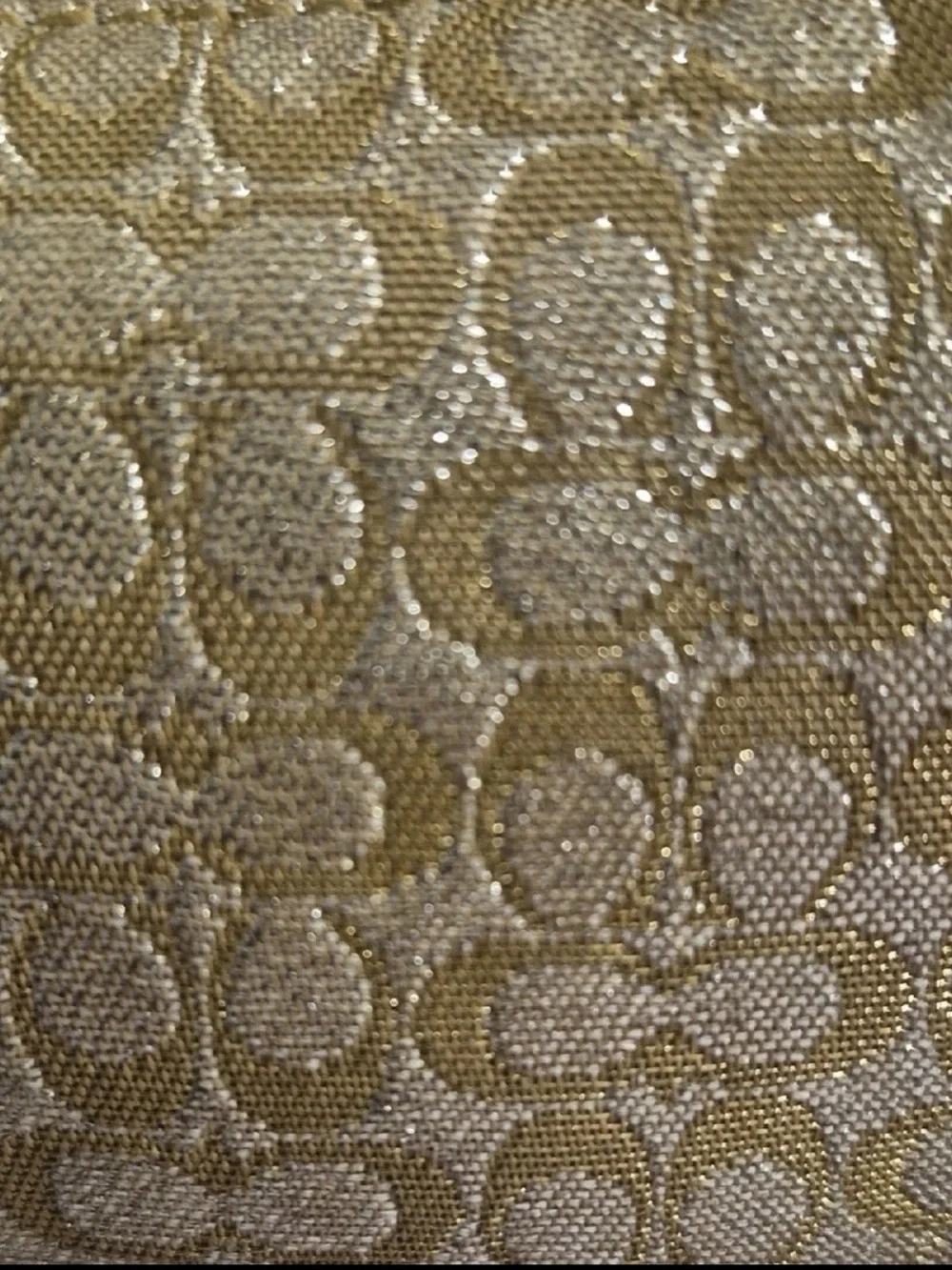 Coach Gold Signature Jacquard Wristlet